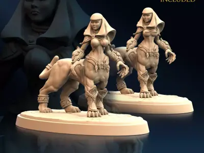 Doom Sphinx C Nude and Normal 3D print model