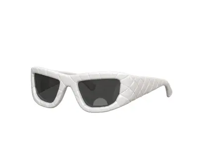 Bottega Veneta Intrecciato Rectangular Sunglasses Low-poly 3D model