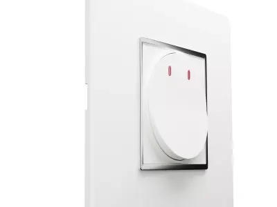 Round Double Switch Board Low-poly 3D model