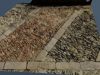 scanminicobble02 cobblestone path 3D model