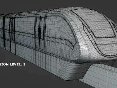Monorail train concept 3D model