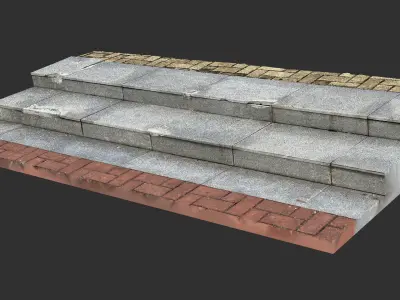 Long steps in the park 3d scan 3D model