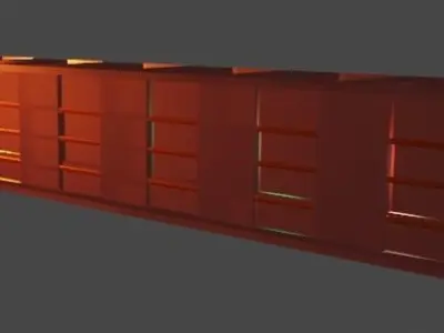 SciFi Hall way 3d Model 3D model