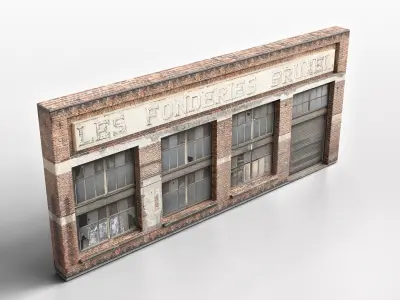 Old Abandoned Factory Realistic Asset Low-poly 3D model