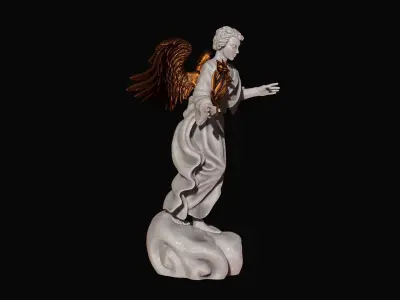Uriel Archangel - Metal - Wood - CNC Rounting and 3D print model