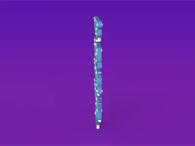 Cartoon Alphabet Halloween 001 Low-poly 3D model