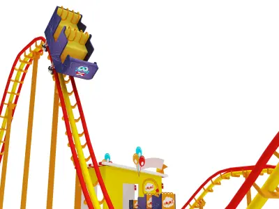 Roller Coaster 3D model