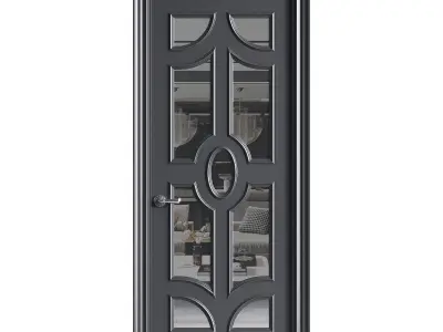 Modern entrance door 72 3D model