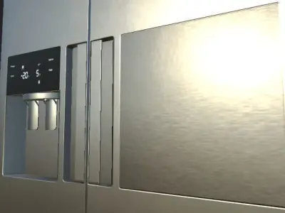 fridge refrigerator Low-poly 3D model  Low-poly 3D model