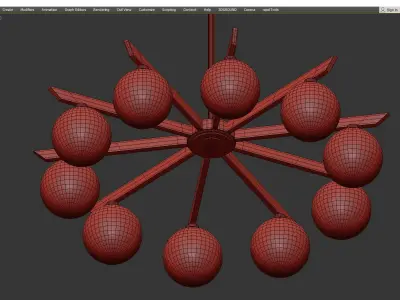 Corbett Astra Chandelier Low-poly 3D model