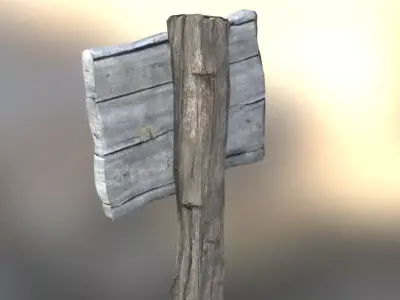 no trespassing sign 3D model