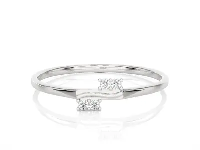 Light Minimalist Diamond Ring 3D print model