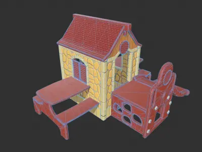 Kiddie Playhouse Low-poly 3D model