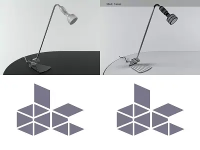 Notech logo design for desk lamp 3D model