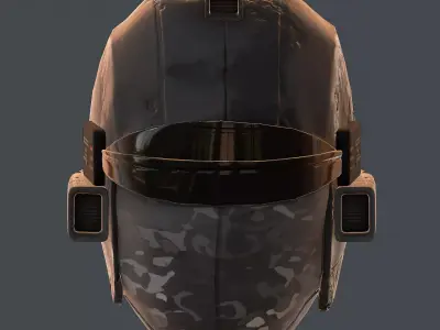 Helmet plastic mask protection  Low-poly 3D model Low-poly 3D model purchase