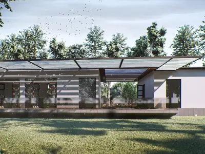 Cabin house Low-poly 3D model