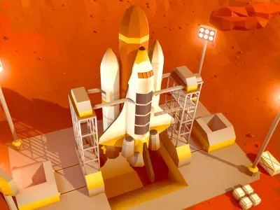 Mars Colony Asset Pack  Low-poly 3D model