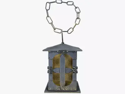 Medieval Torch V22 Low-poly 3D model