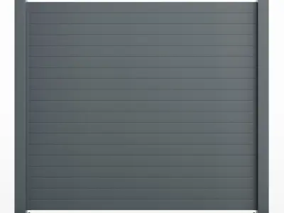 Aluminum Fence Panel -Model 2 - 10cm Wall - 3D model