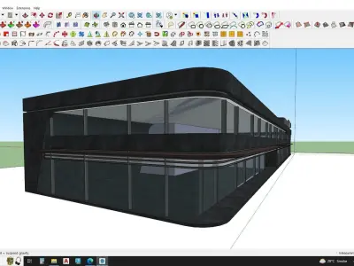 showroom designer office building 3D model 3D model