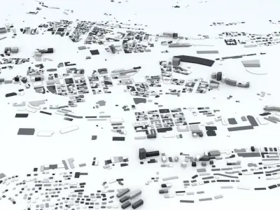 Bergen Streets and Buildings 3D model