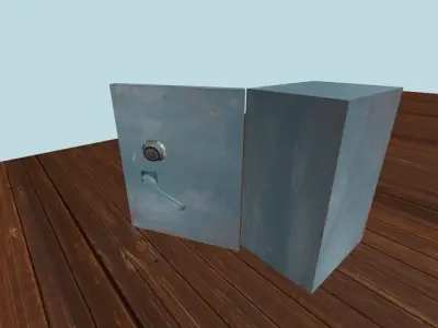 Security safe Low-poly 3D model