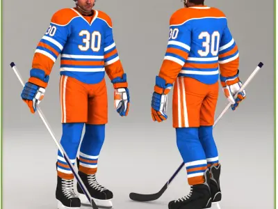  Hockey Player and Hockey Goalkeeper CG 