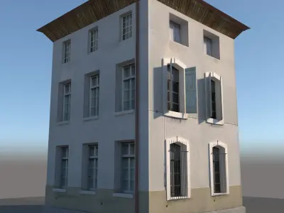 3D Old Apartment Low-poly 3D model