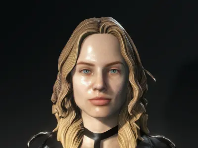 Black Canary  Low-poly 3D model