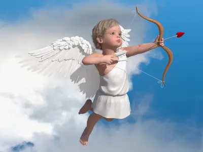  Cupid Angel with Heart Balloon Collection 