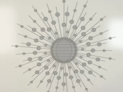 Ornamental Sun Beam Mirror 3D model