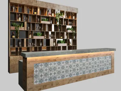 Restaurant bar 2 3D model