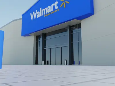 Walmart Supercentre Low-poly 3D model