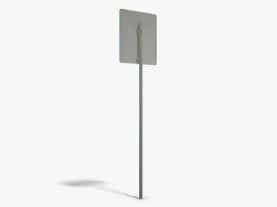 Bus Stop Sign Low-poly 3D model purchase