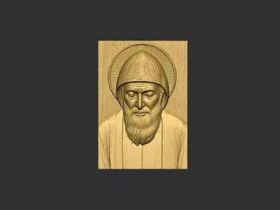 Saint Charbel Bas Relief 1 3D print model