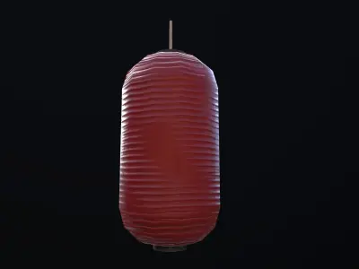 lantern paper hanging Low-poly 3D model
