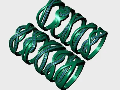 light stone ring 3D print model