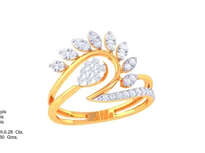 Women Ring MTL 3dm STL OBJ FBX Details 3D print model order