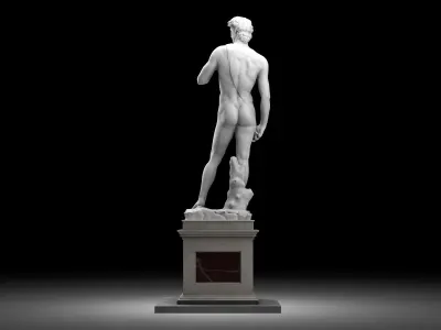 David by Michelangelo Low-poly 3D model