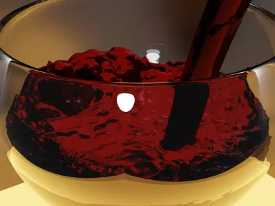 Wine Glass Low-poly 3D model