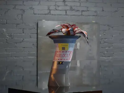 Low Poly Sci-Fi Vase Obivan Low-poly 3D model