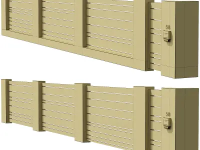 045 Modern Fence 03 3D model