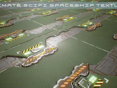 PBR Sci-Fi Spaceship Texture 51 Low-poly 3D model