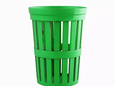 Street Trash Can 04 Low-poly 3D model