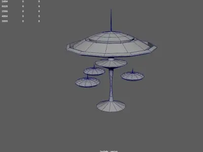 Sci-fi Building - 07 Low-poly 3D model