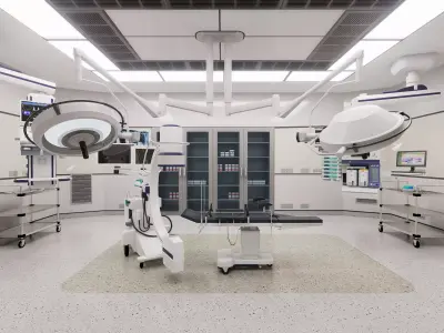 MEDICAL SPACES-SURGICAL OPERATION ROOM Low-poly 3D model