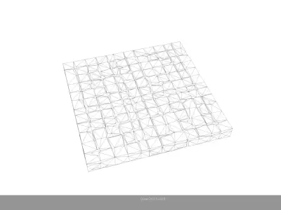 Low Poly Stylized Dungeon Ground  Stone Platform Low-poly 3D model