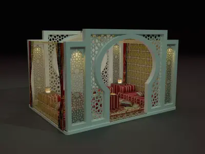 arabic cubicle 3mx3m saadu design 3D model