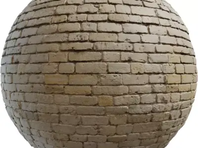 Sun Bleached Sand Brick Wall PBR Texture Texture