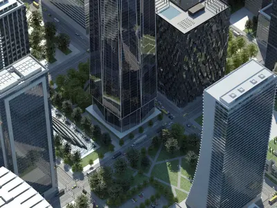 3D Big City H 3D model